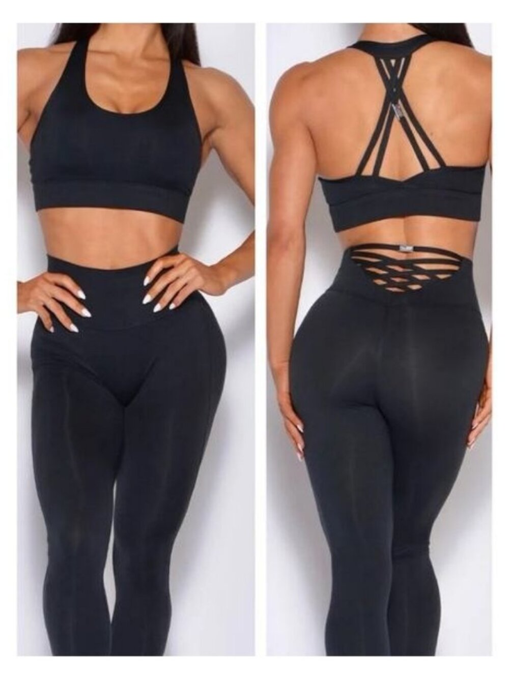 BOMBSHELL Sportswear Rival Bralette Sports Bra in Black Size Small